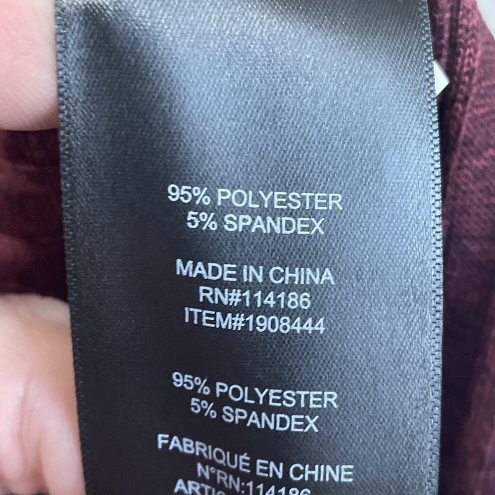 Frye Women's L Casual Dress Dark Red Polyester H0734 - Picture 6 of 8